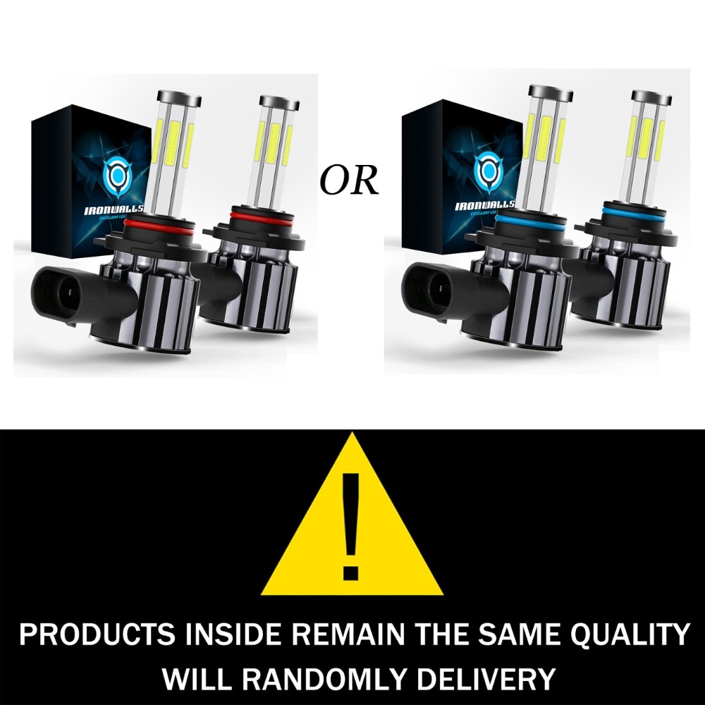 6-Sides 9005 HB3 1000000LM LED Headlight Bulbs Kit High Beam White Super Bright