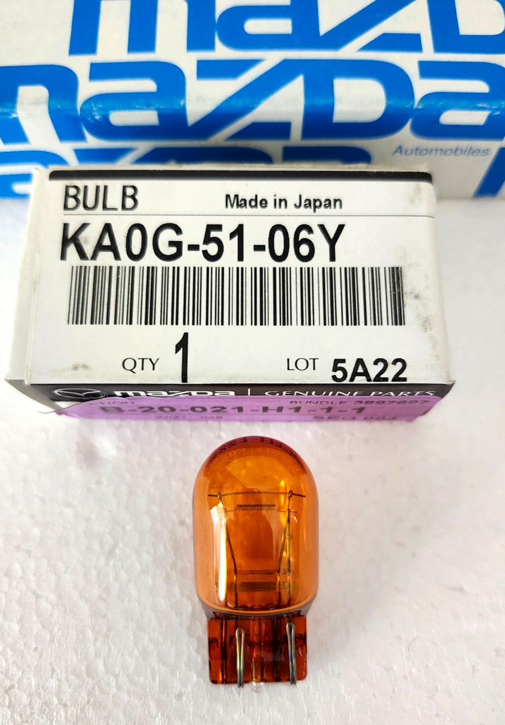 New OEM 16-23 Mazda CX-5, CX-9, MX-5 Miata Front Turn Signal Bulb # KA0G-51-06Y