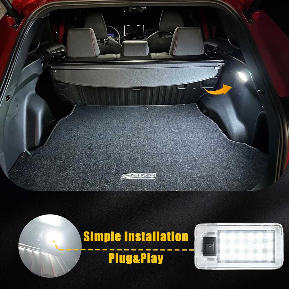Clear White Led Trunk Luggage Cargo Area Light Lamp For Toyota Lexus 81330-11010