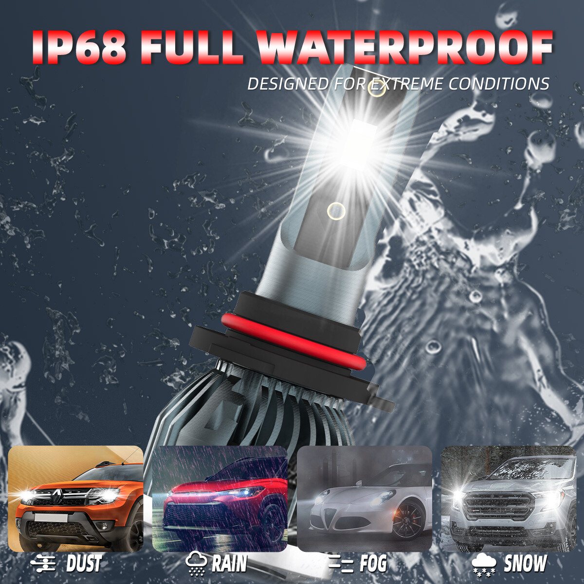 For Mercury Milan 2010-11 LED Headlight KIT Combo Bulbs High Low Fog Beam 6000k
