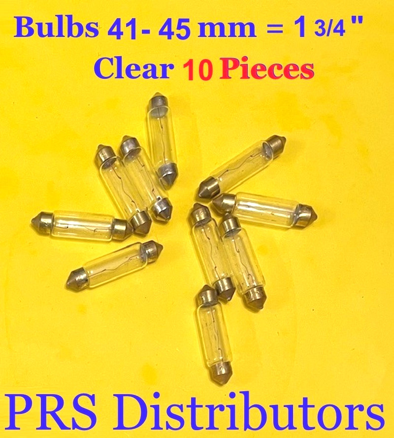 10 Car Clear Dome Light Door Ceiling Light Bulbs 45mm 44mm 43mm 42m 41mm 1 3/4″