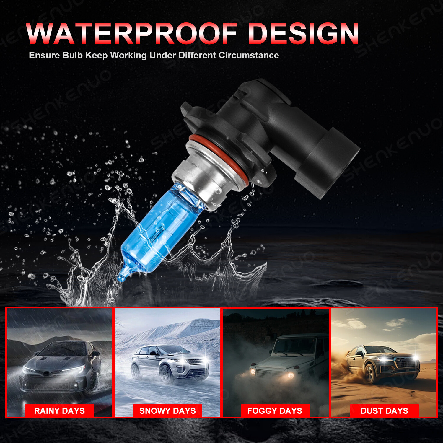9005/HB3 H11 9145 Halogen Combo Headlight High Low Beam Bulbs Fog Light Kit 6Pcs
