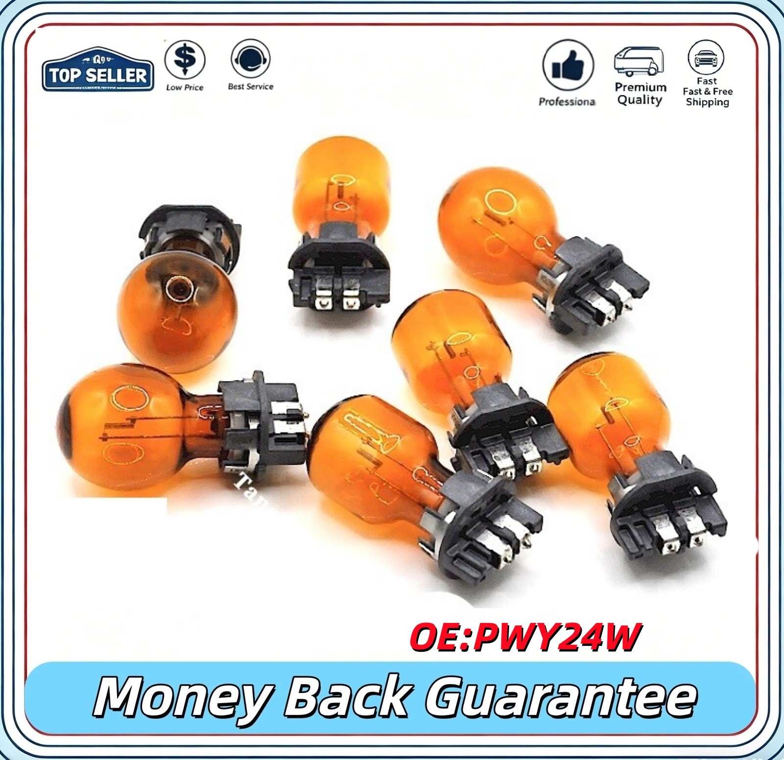 2x OEM Philips PWY24W Audi Chrysler Ford Volvo VW Turn Signal Light Bulbs Lamps
