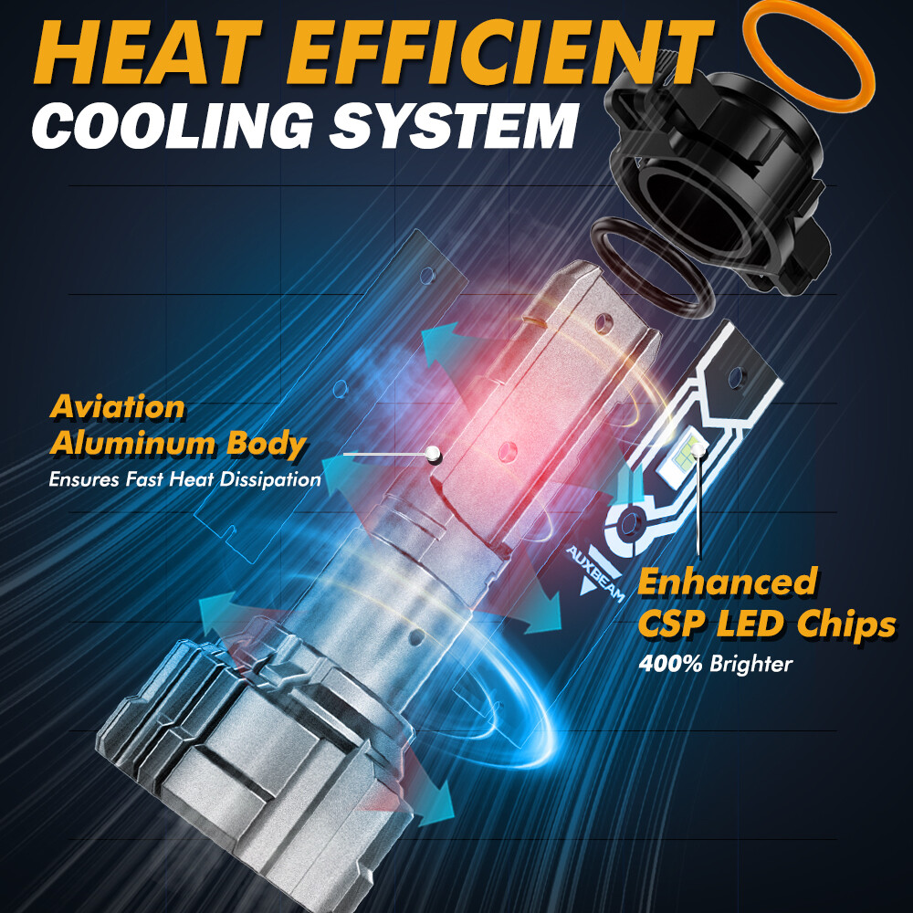 For GMC Yukon XL 1500 2007-2014 4x LED Headlight High Low Beam + Fog Light Bulbs