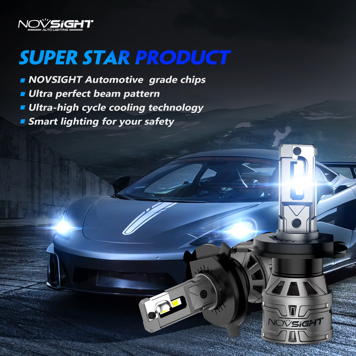 H4 H7 H11 H13 9012 9006 9005 LED Headlight Bulbs Kit High Low Beam 30000LM 6500K
