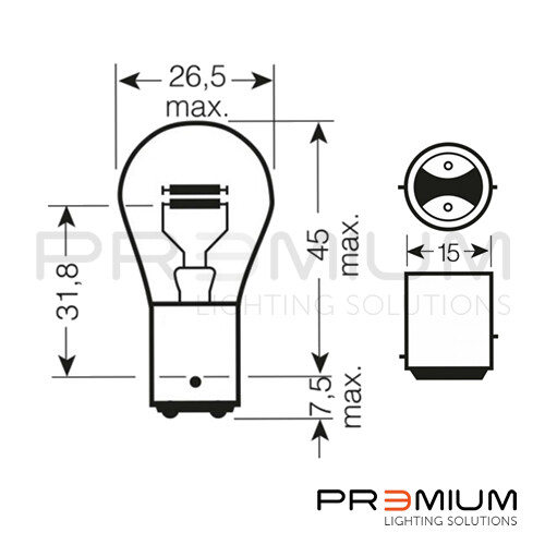 FOR RENAULT MEGANE MK3 2008-2016 PAIR OF REAR BRAKE STOP / TAIL LIGHT LAMP BULBS
