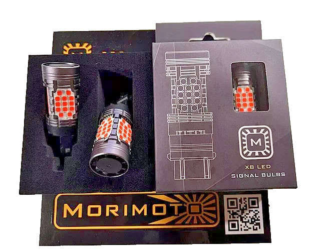 Morimoto 3156/3157: XB Red LED Bulbs Resistor-Free Tail/Turn Set LED407 Open Box