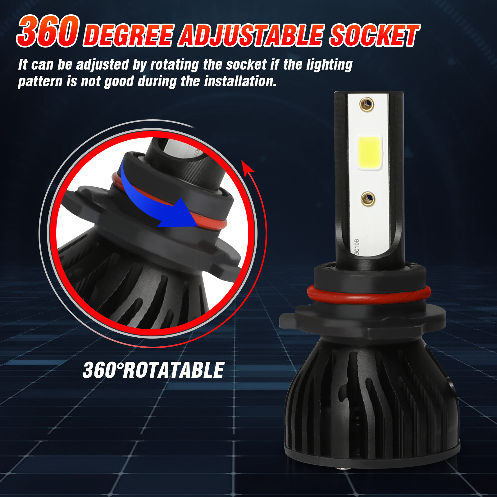 For Honda Civic 2016 2017-2019 2020 – 4x LED Headlight High Low Beam – 9005 H11