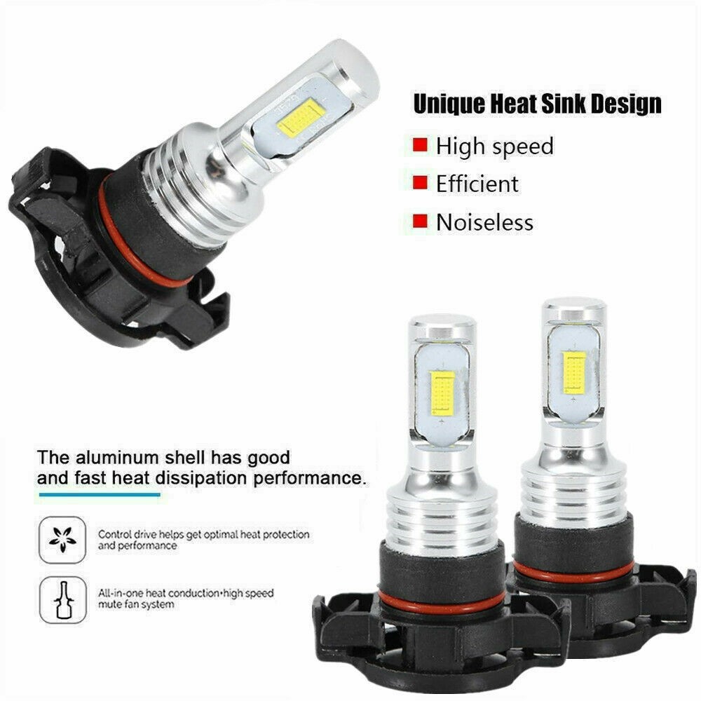 5202 LED Bulbs 6000K Xenon White Super Bright Fog Light DRL Lamps High Power