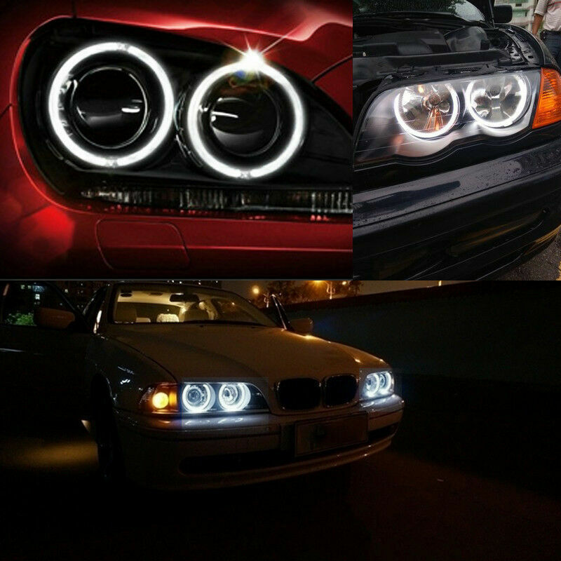 4pcs LED White Angel Eyes Lamp Halo Ring Car Headlight For BMW E36 E38 E39 E46