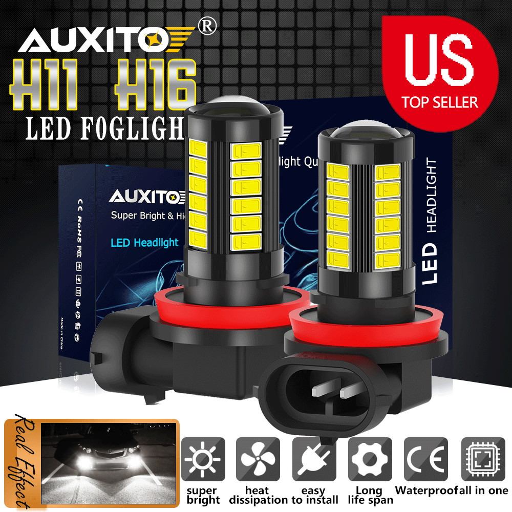 AUXITO 5630SMD 6000K H8 H11 LED Fog Light Bulb Driving DRL H16 H9 2000LM White