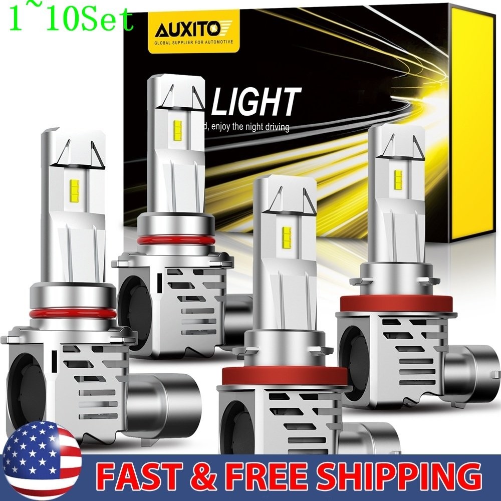 9005 H11 LED Headlight Combo Lo/Hi Beam Fog Light Bulbs DRL 6500K White 1-10Set