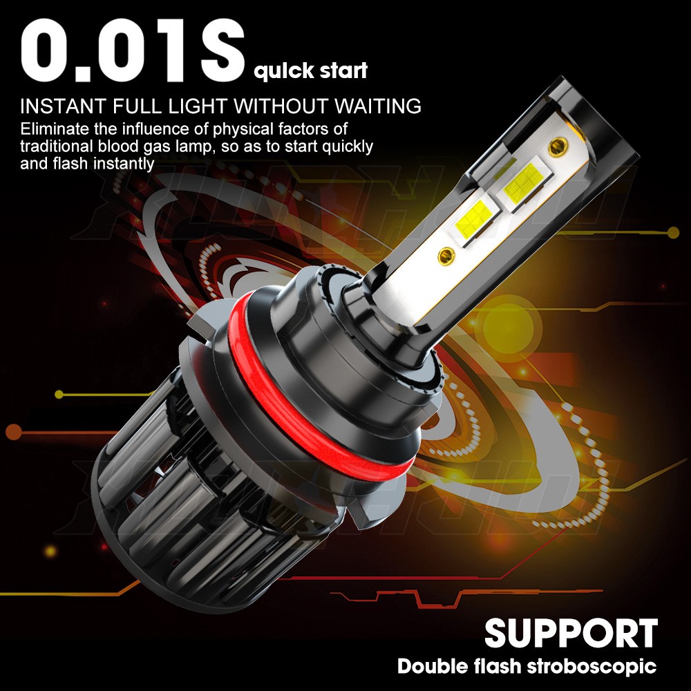 Super Bright LED Pure White 9007 Headlight Bulb Replacement, Light on Road