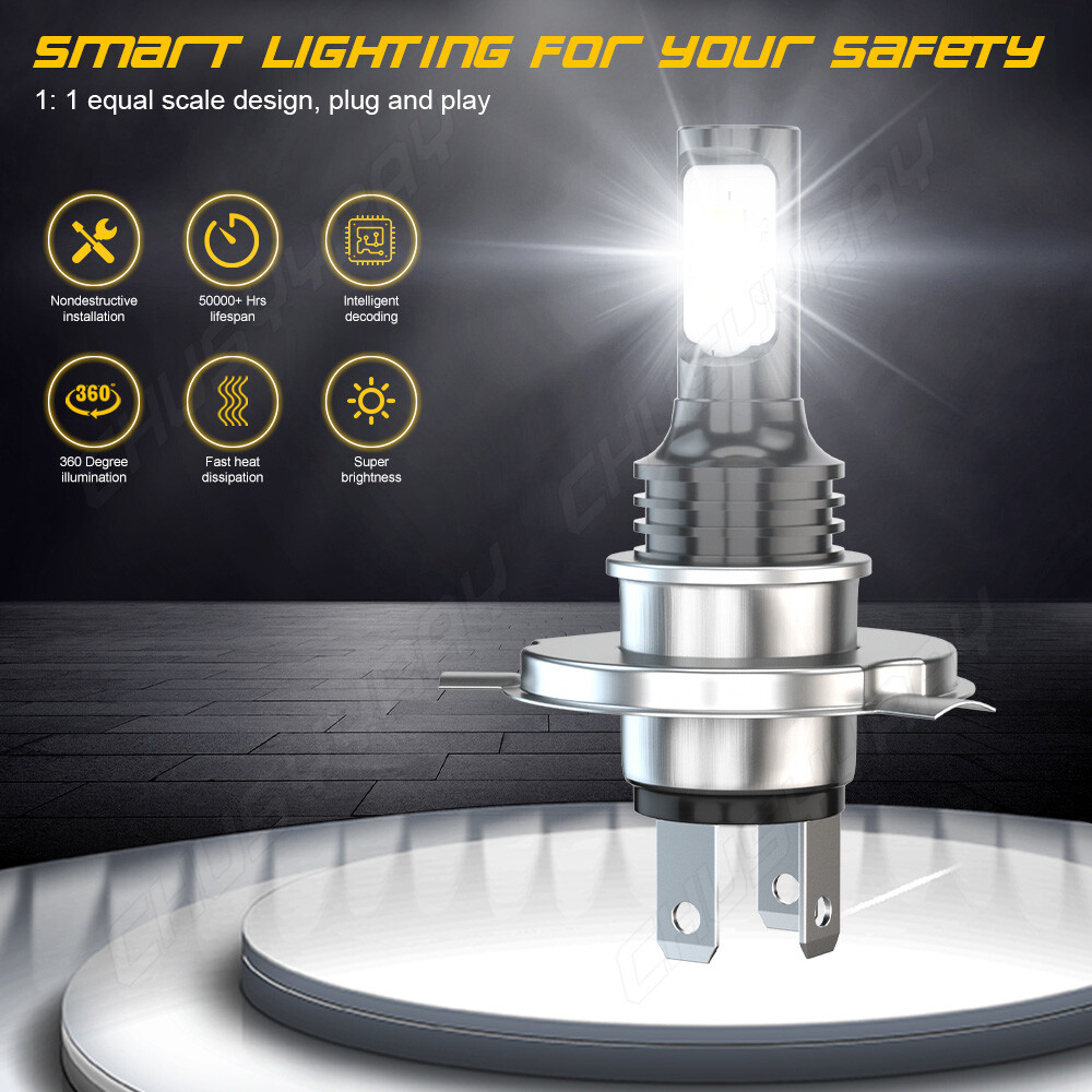 Pair For 82-93 Chevy S10 Blazer GMC S15 7X6″ Projector LED Headlights Hi/Lo Beam