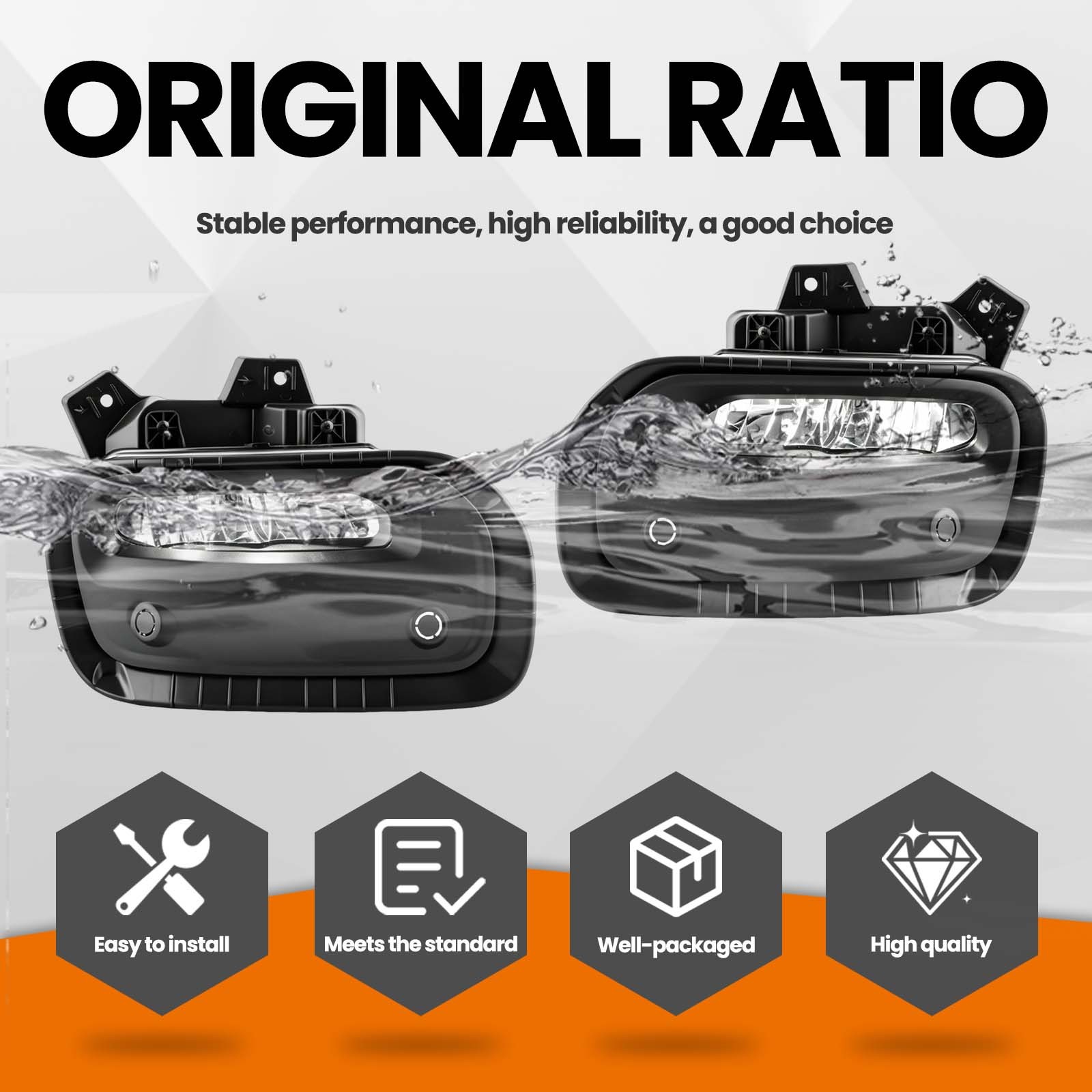 Fog Lights Driving Lamps w/ Switch For 2025-2026 Ram 1500 LED Bumper Left+Right