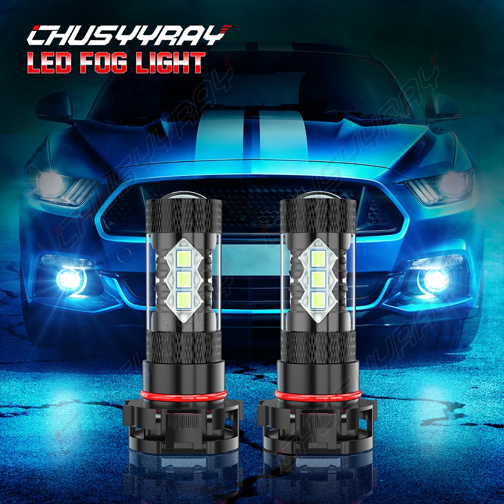 2pcs H16/5202/2504 6000K LED Fog Light Bulbs For 2007-2015 Chevy Silverado 1500