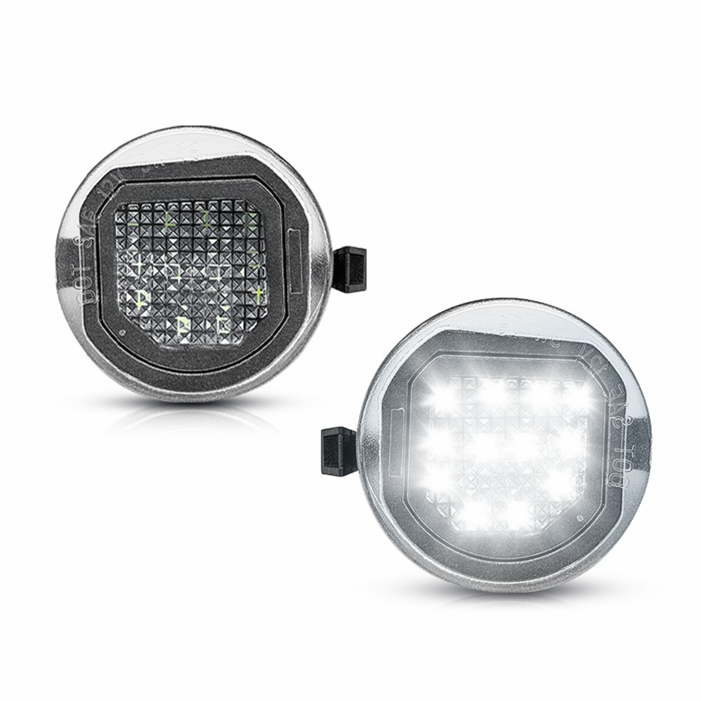 LED Front Left & Right White 2X For 2019-2026 GMC Sierra 1500 Mirror Step Lamps