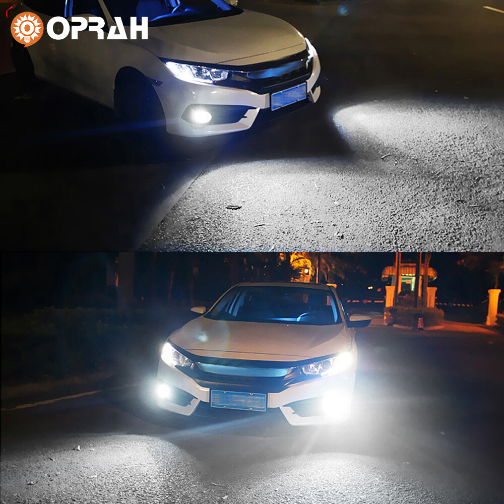 9005 OPRAH LED Fog Light Bulbs Projecto Laser Lens Auto Headlight H7 H11 9006 2X