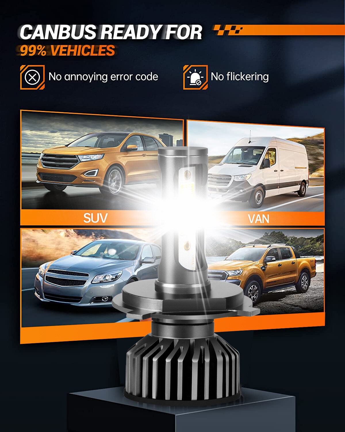 For Yamaha R1 LED HID 1998 1999 2000 2001 2002 2003 Headlight Bulb High Power