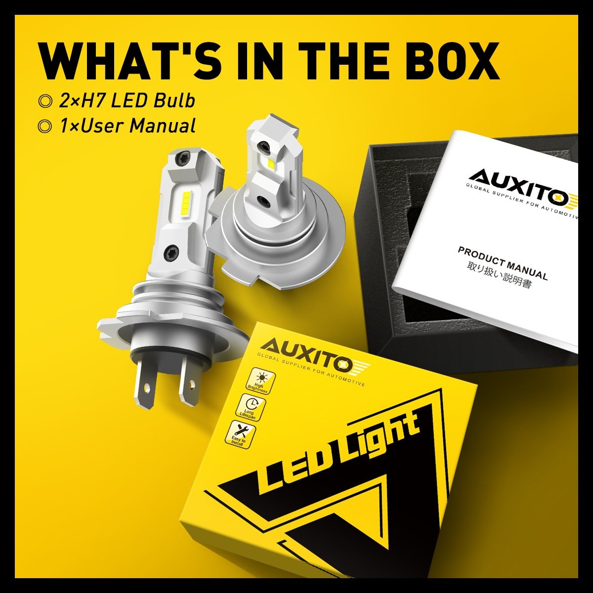 H7 LED Headlight Bulb Super Bright High Low Beam Conversion Kit 5Years Warranty