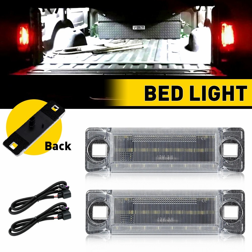 2PCS White LED Cargo Lights w/ Wiring 5182673AA Fit For 2016-2018 Dodge RAM 2500