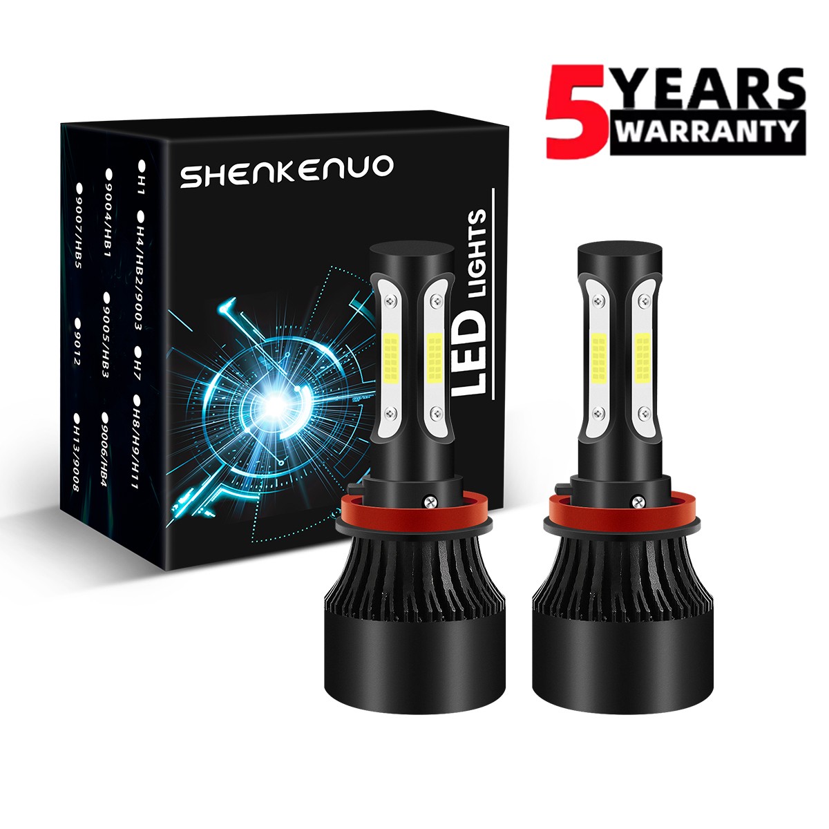 H11 LED Headlight Low Beam Bulb 7200LM Bright 6000K Super White Replace Halogen
