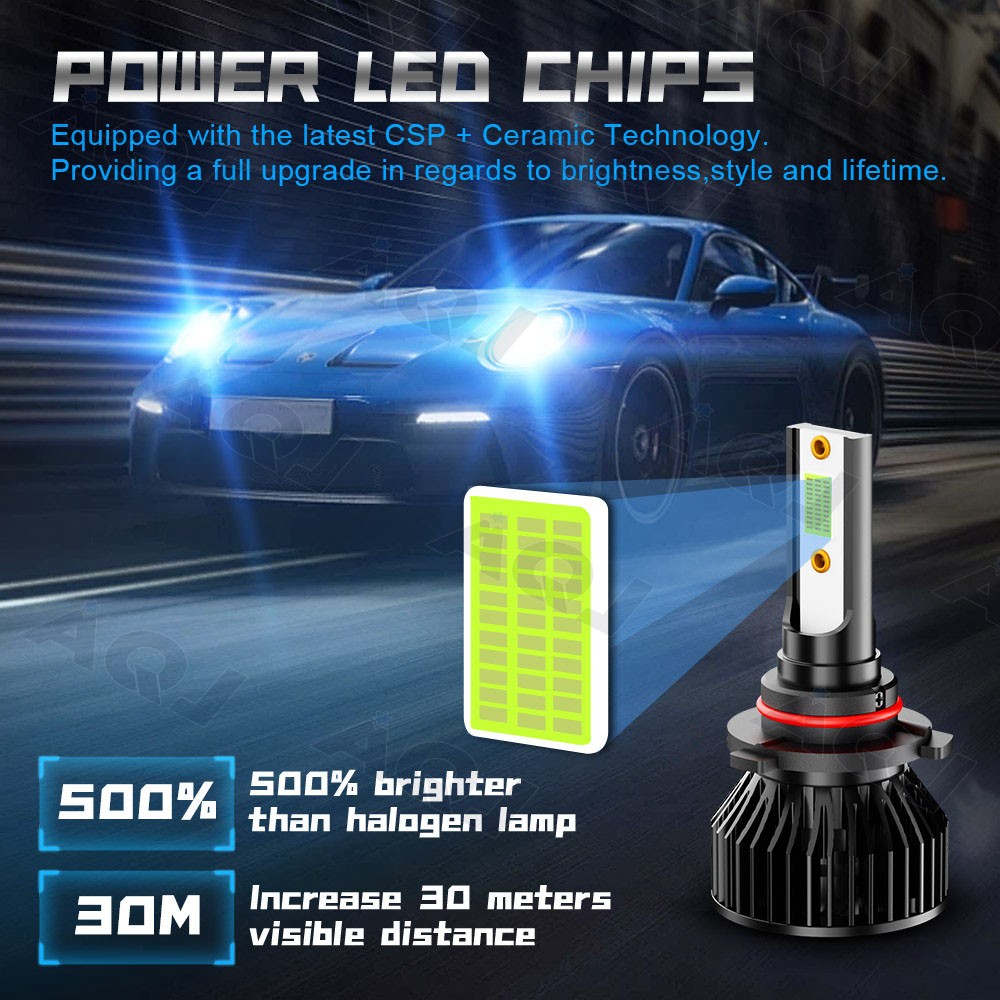 For Ram 3500 2019-2021 Combo LED Headlight+Fog Light Bulbs Kit 8000K Ice Blue 6X