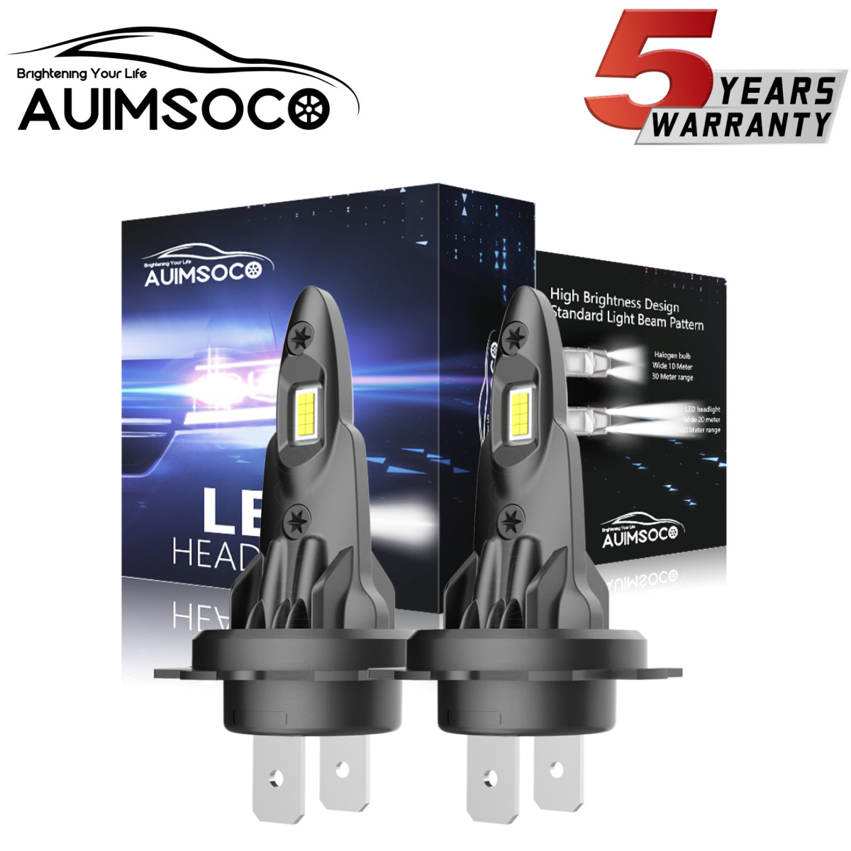 For Mercedes-Benz E350 E320 E550 1:1 Size LED Headlight Bulbs Kit Low Beam 6500K