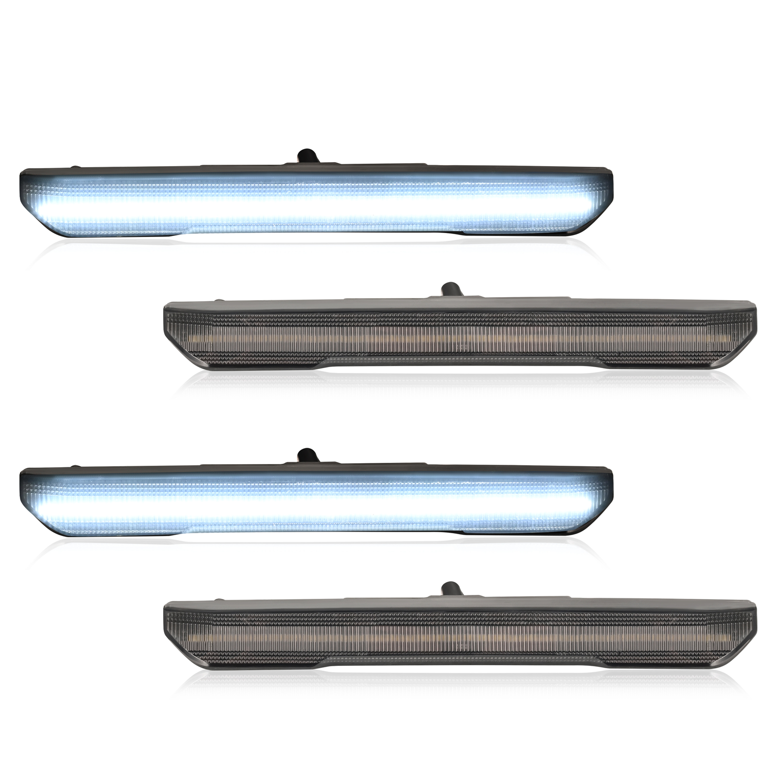 White Front Rear LED Side Marker Lights For GMC Sierra 2500HD 3500HD 2020-2024