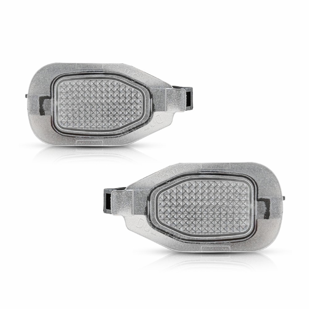 Front Left & Right White LED Clear Lens For 2013-2014 Mustang Under Mirror Lamps
