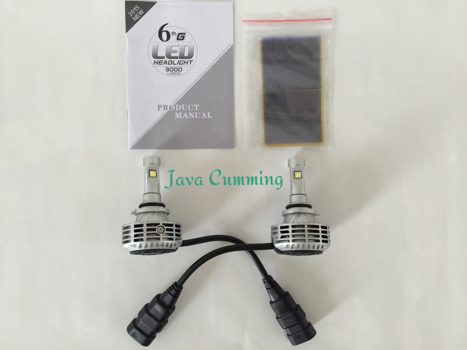 2024 US CREE 6000Lm & 44W/set LED Headlight Kit, 9006/HB4, DIY 6000K/8000K/3000K
