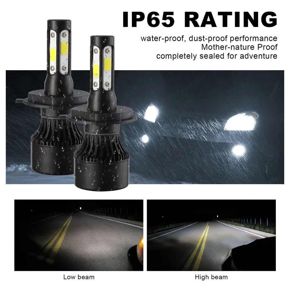 Pair 7″ Round LED Headlights Hi/Lo Beam For Chevy C10 C20 Pickup LUV Camaro Nova