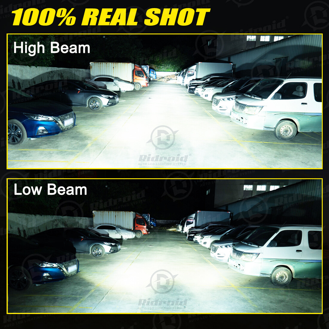 2x 4-sides 9006 LED Headlight Bulb Conversion Kit Low Beam 6500K Super Bright