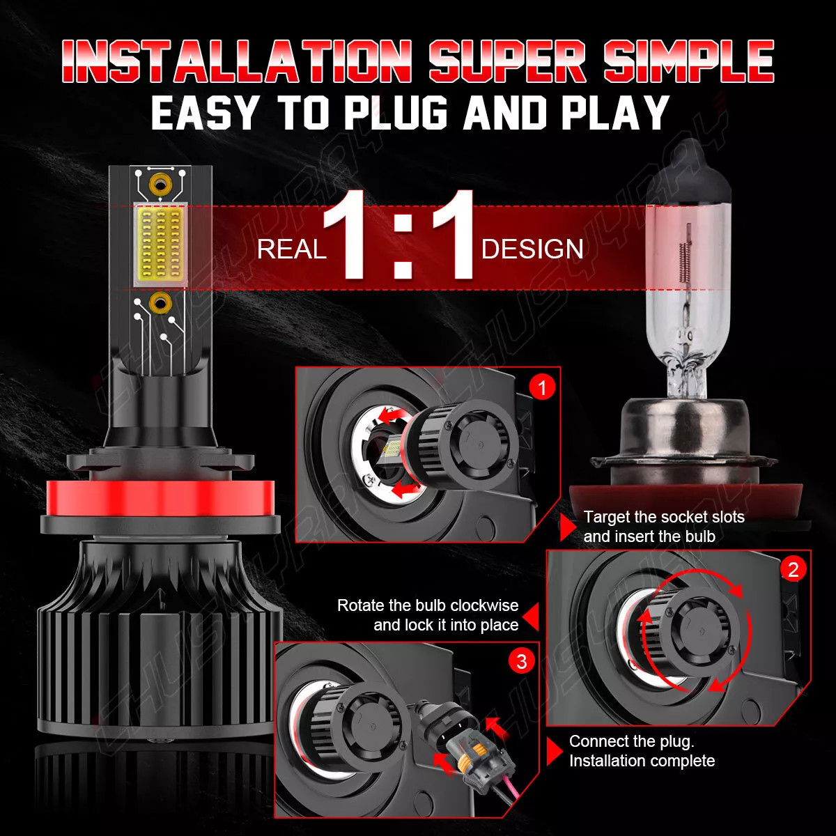For Toyota Tacoma 2016-2022 2023 LED Headlight High Low Beam Light Bulbs Kit NEW