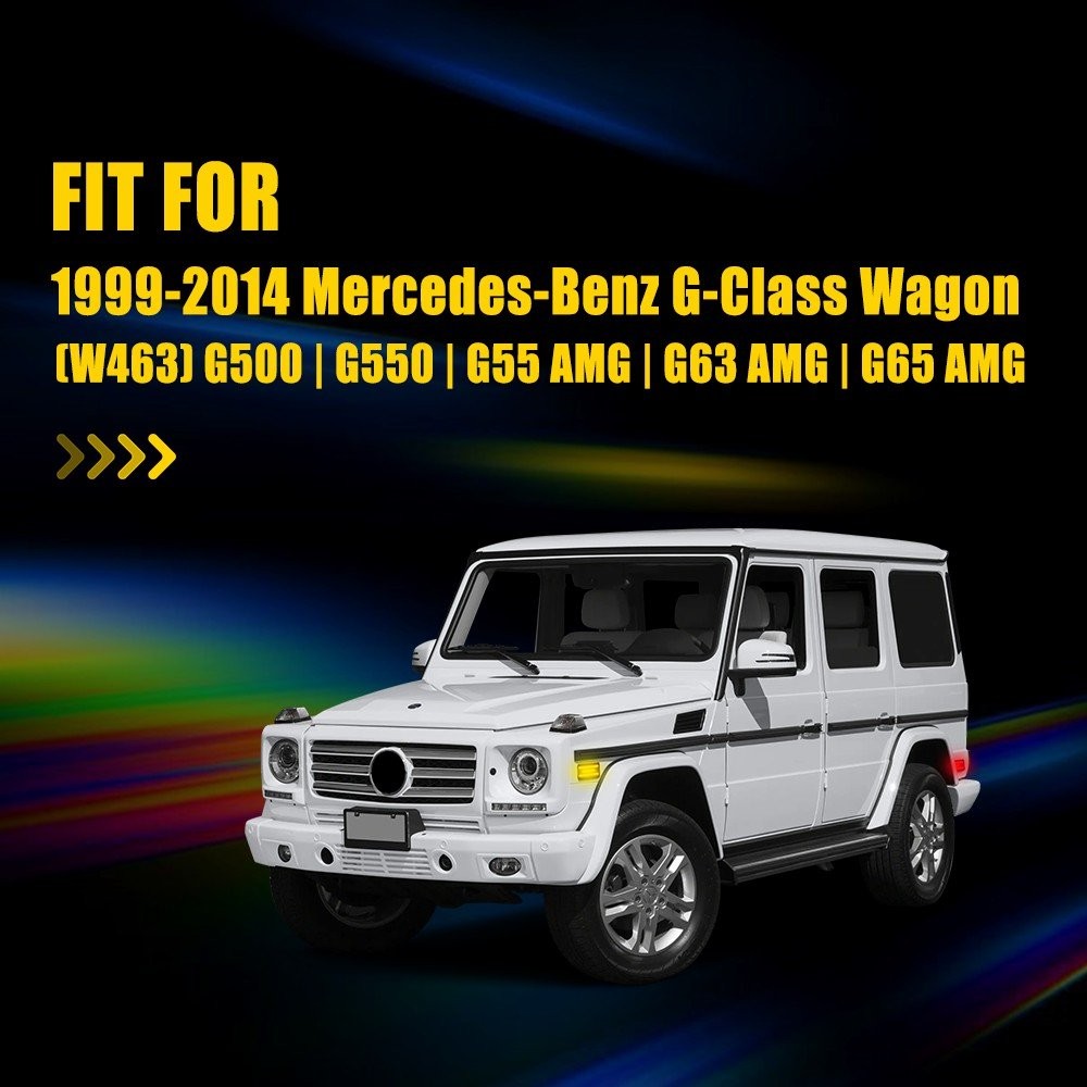 Rear Front LED Side Bumper Marker Set Light For 1999-2014 Mercedes-Benz G-Class