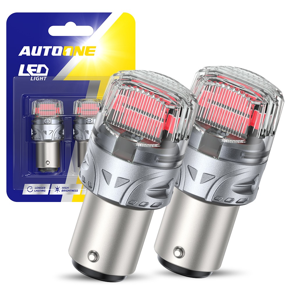 2X 1157 2057 2357 Red LED Stop Turn Signal Brake Tail Light Bulbs BAY15D 1000LM