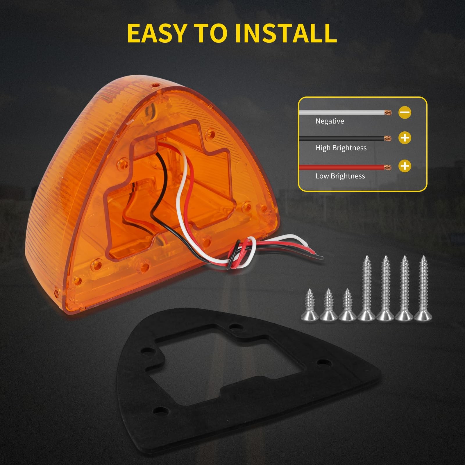 JZYZQBX 2PCS 31 Amber LED Headlights Front Turn Signal Lights, Amber Lens Par…