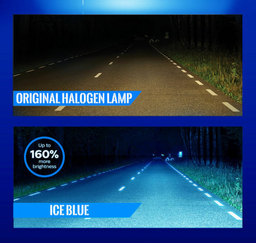 NEW 2x 9006 HB4 8000K Ice Blue 8000LM LED Headlight Bulbs Kit High Low Beam