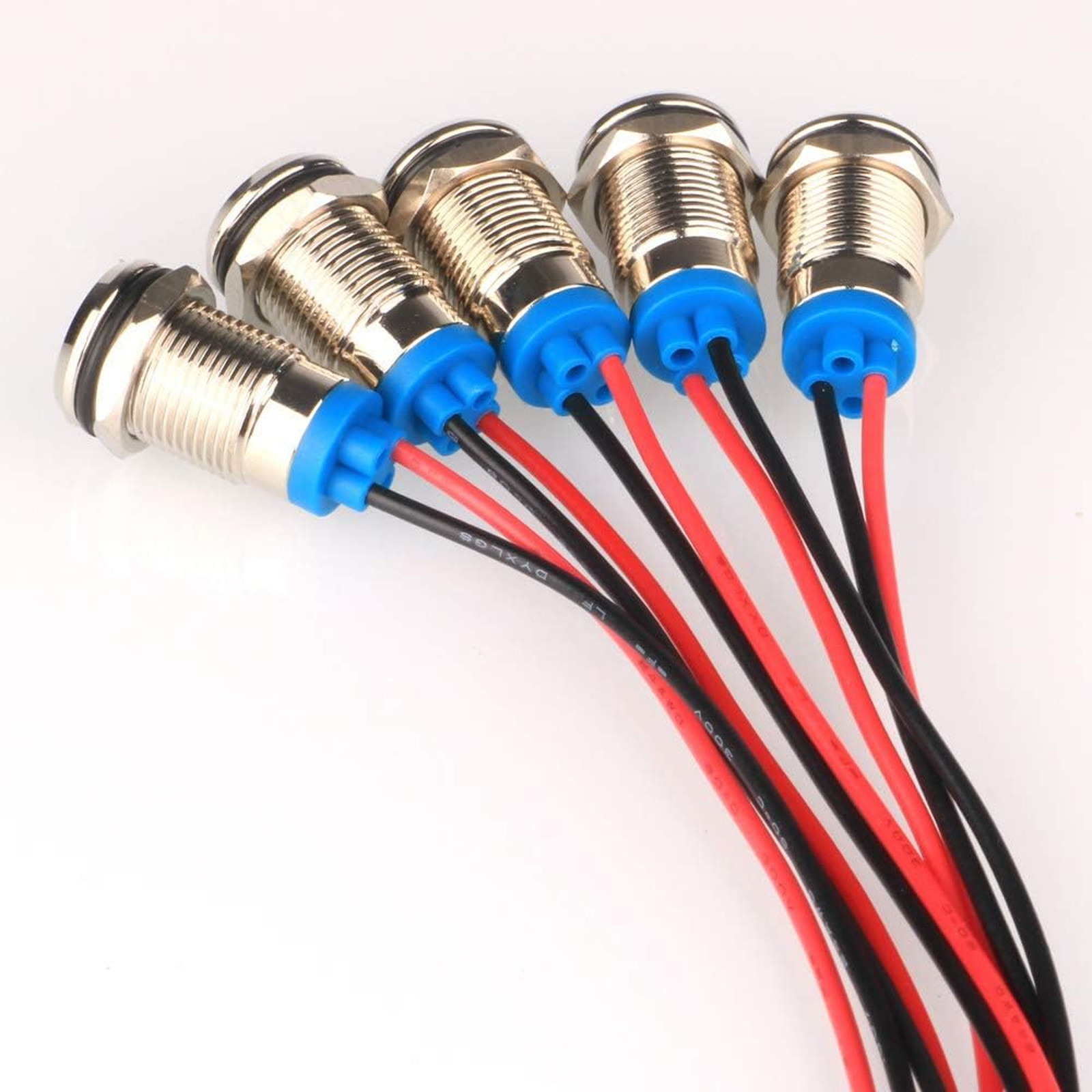 5pcs LED Indicator Light Bulb Waterproof Signal Lamp AC DC 12 24V Car Boat Truck