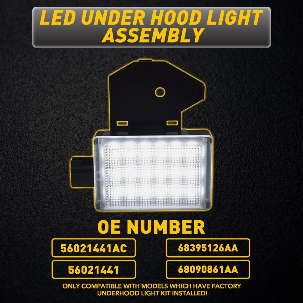 [BRIGHT]Underhood Hood Courtesy LED Lamp Light For Ram Wrangler Grand Cherokee V