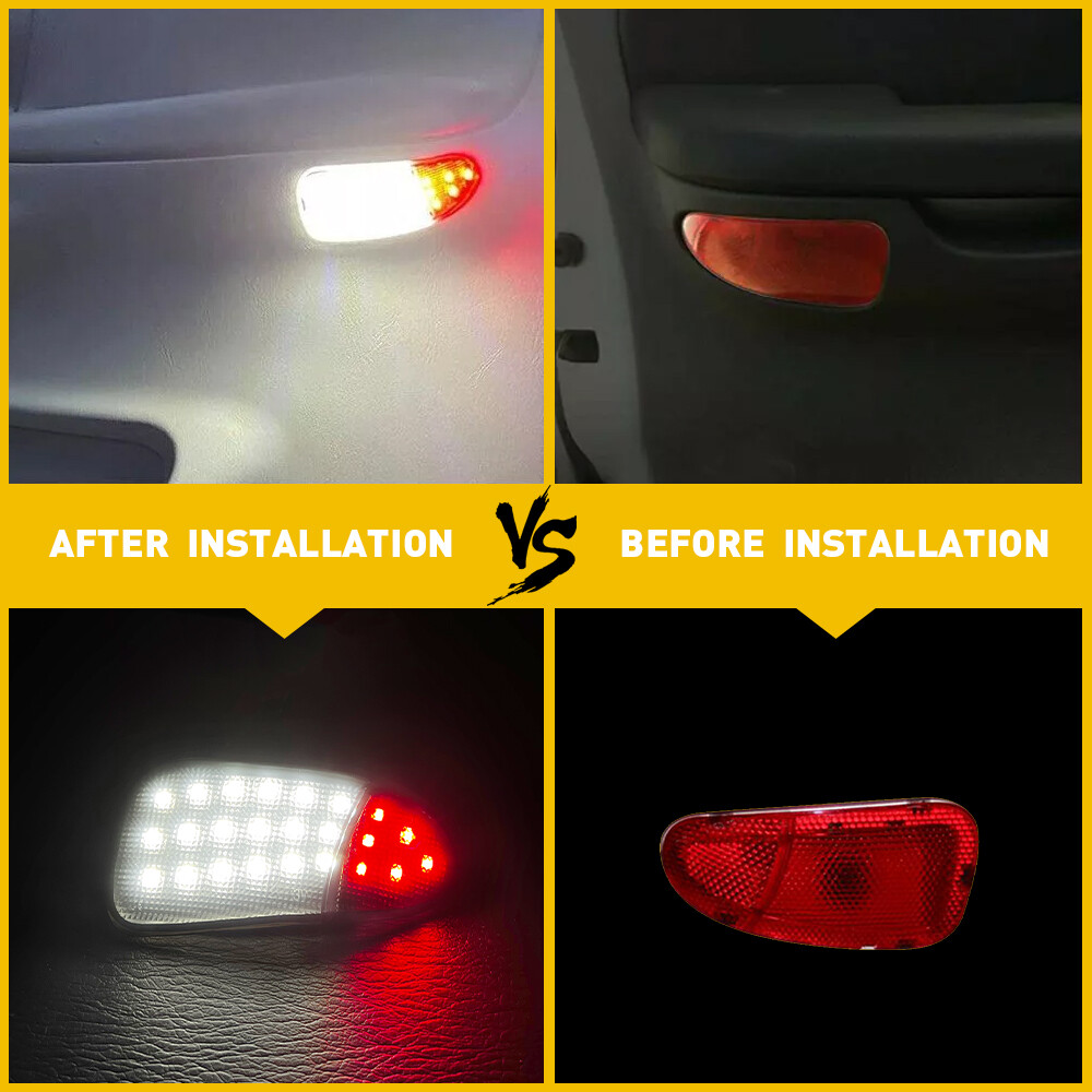 smoked LED Panel Door Interior Courtesy Light Pair Lamp For 1997-2003 Ford F150