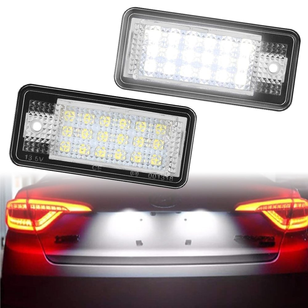 For Audi A3/S3 A4/S4/B6 S6 Q7 A8/S8D3 LED License Plate Light White X2 800LM US*