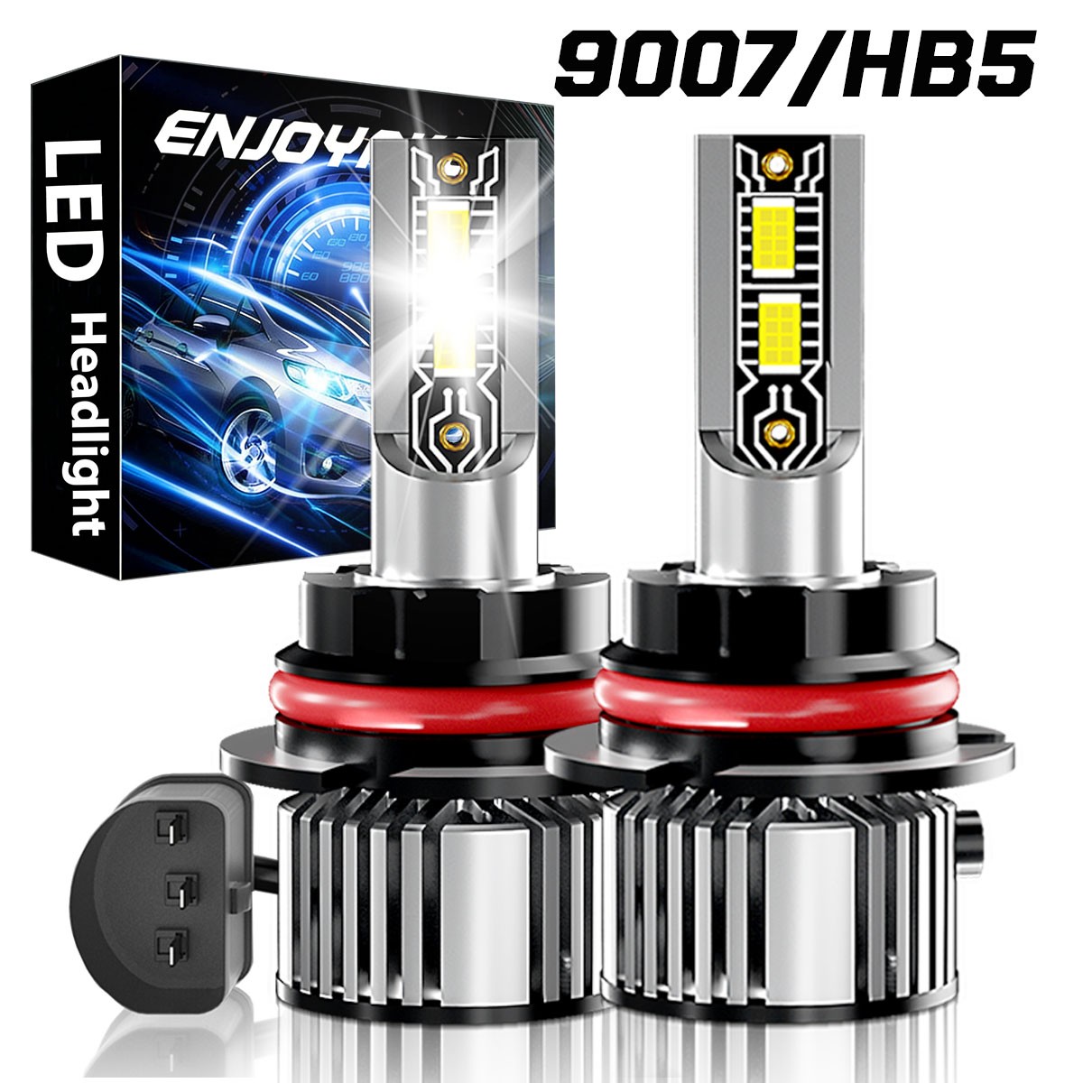 For Ford Ranger 1993-2011 2x LED Headlight Kit Hi-Lo Beam Bulbs 72000LM 6500K