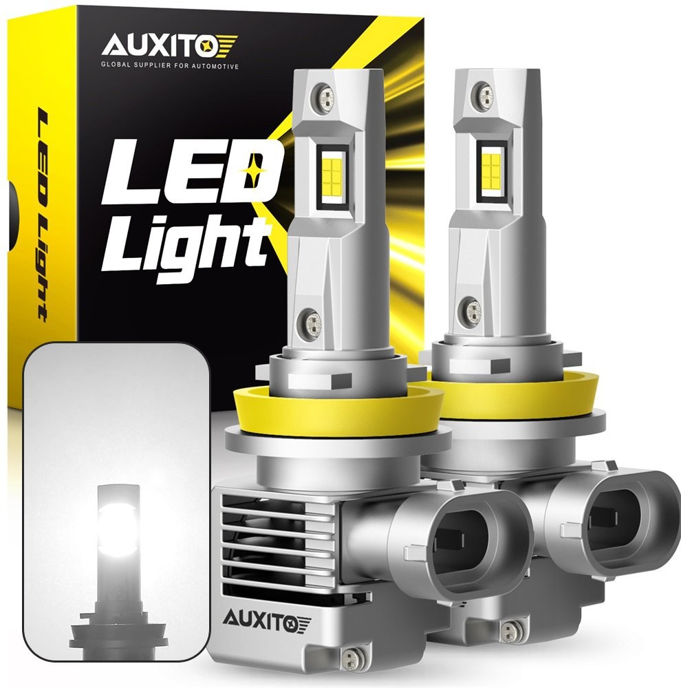 AUXITO H11 H8 LED Headlight Kit Low Beam Fog Bulbs 6000K White 30000LM Real 1:1