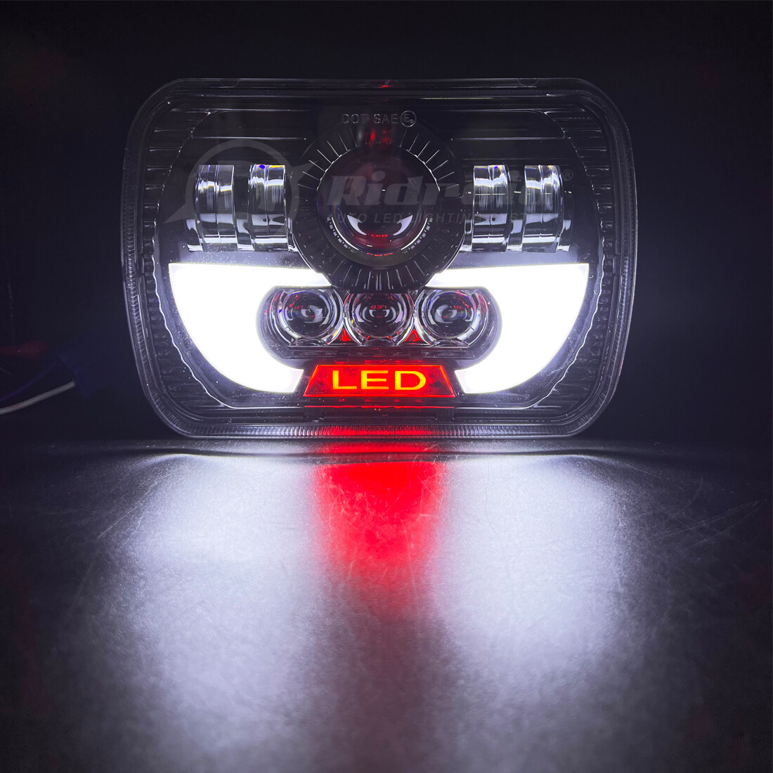 5X7/7X6“ LED Projector Headlight Hi/Lo Beam For Jeep Wrangler Cherokee XJ YJ US