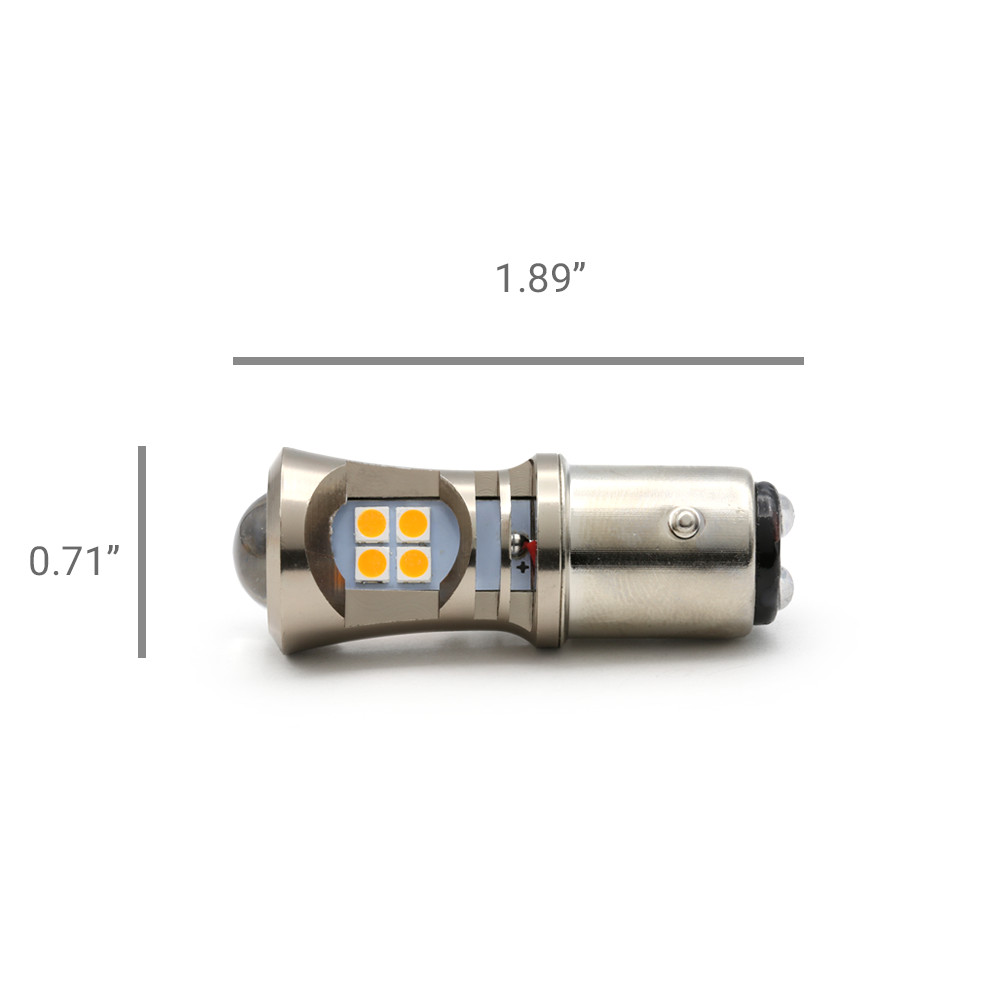 1157 LED Amber Yellow DRL Turn Signal Parking Side Marker Light Bulbs