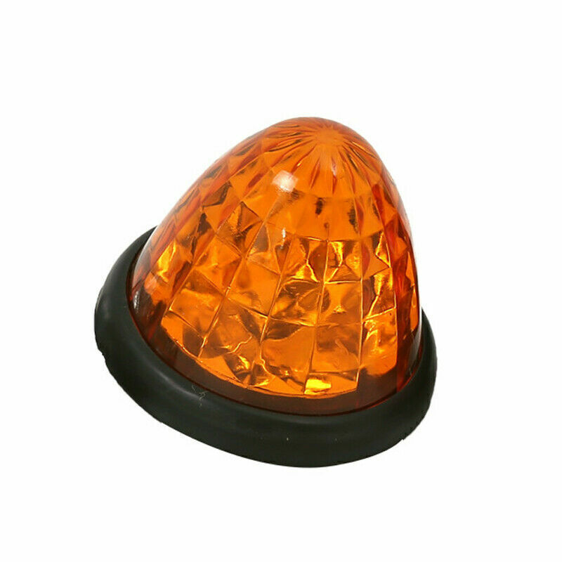 4pcs Amber Round LED Side Marker Beehive Cone Lights for Peterbilt Truck Trailer