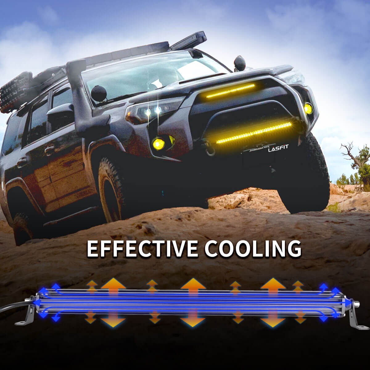 12″ 22″ 32″ 42″ 52″ inch Off-Road LED Light Bar Spot Flood Combo Amber / White