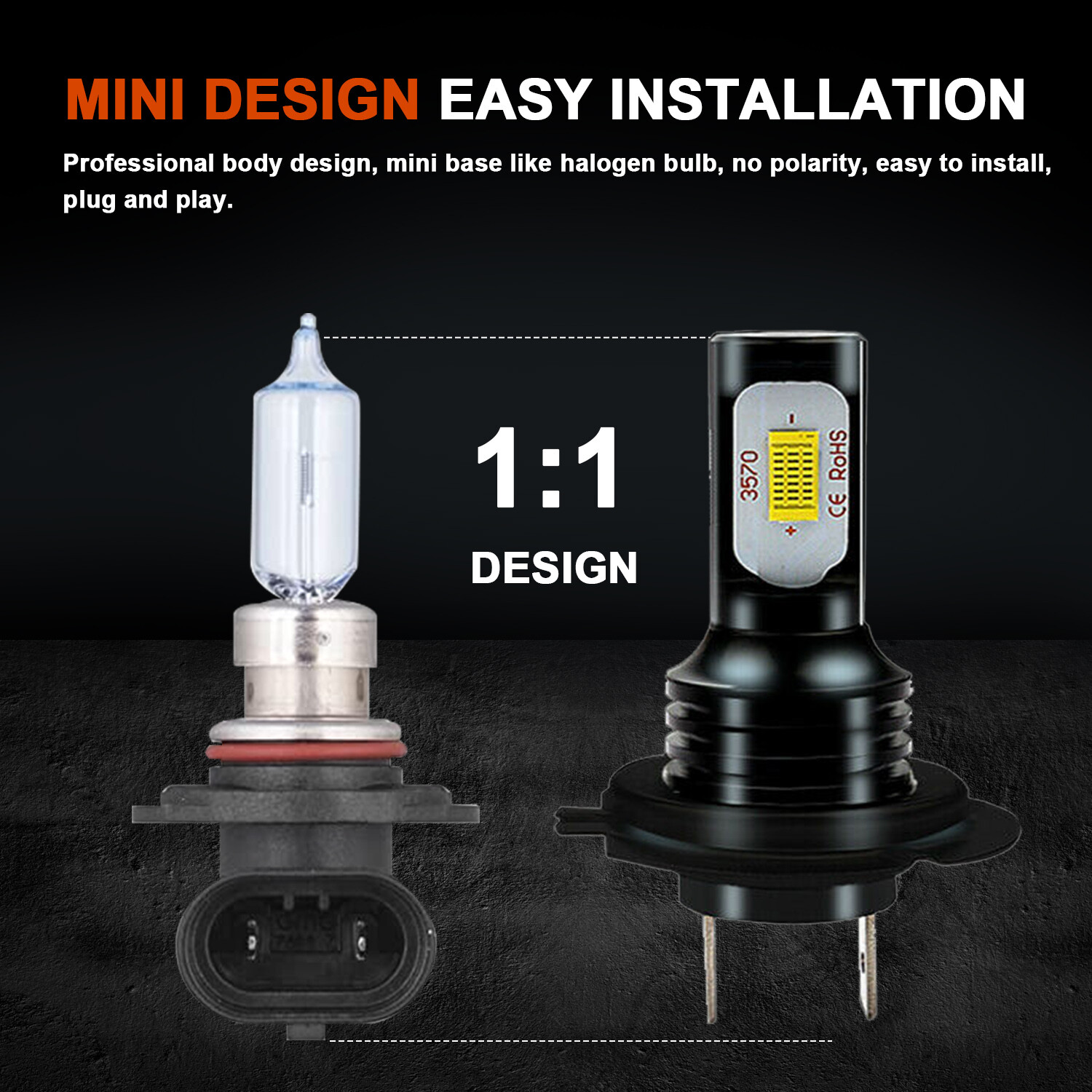 For Yamaha YZF R6 2007-2014 2PC H7 LED Headlight Lamp Bulbs Kit 6000K Cool White