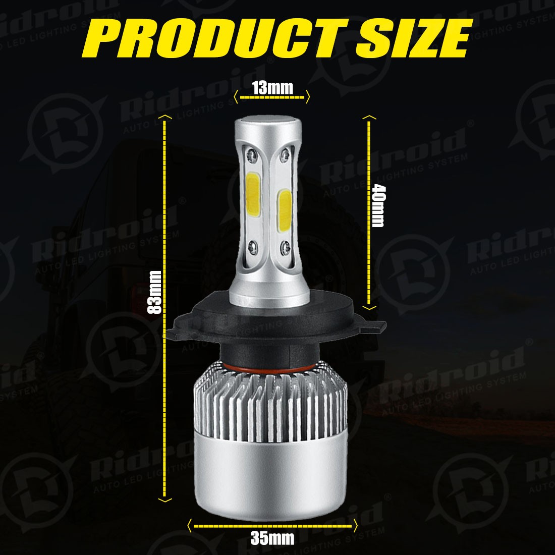 For 1967-1972 Chevy C10 Pair 7 inch LED Headlights Round DOT Approved Hi/Lo Lamp